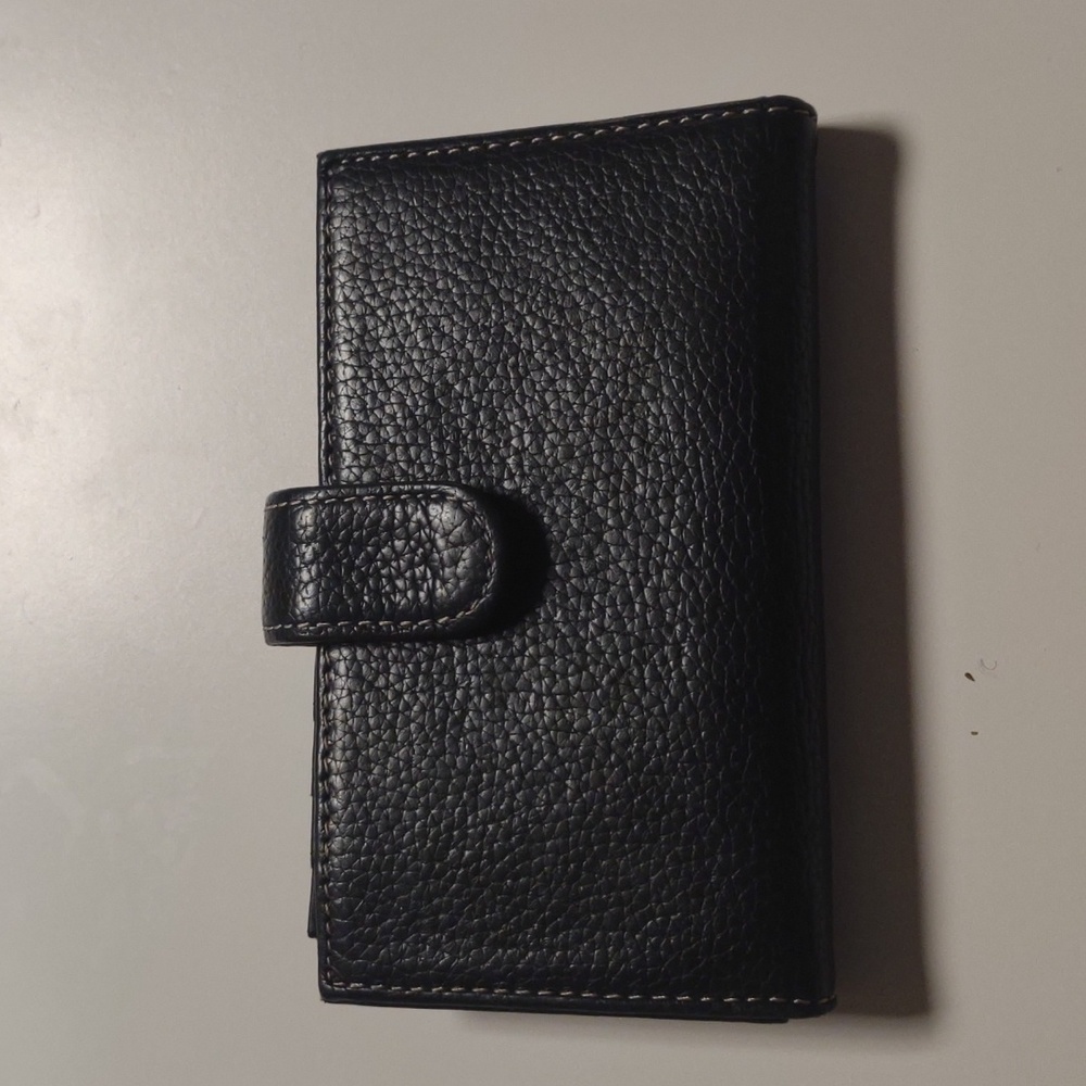 Black Genuine Pebbled Leather Wallet